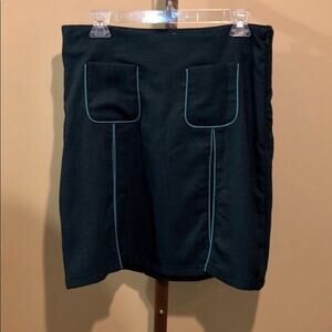 Skunkfunk green mini skirt made in Spain size 4 twee